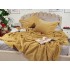 Set Patura groasa MERINOS tip cuvertura cu 2 fete de perna 50x70cm, Auriu [5]
