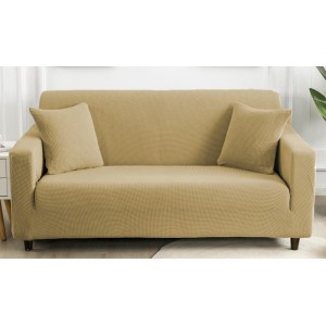 Set huse universale pentru canapea si 2 fete de perna, Cafea cu lapte