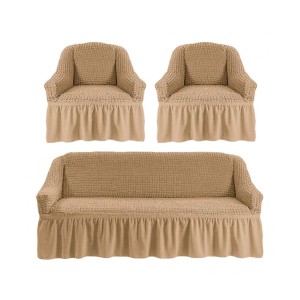 Set huse universale pentru canapea si fotolii 3.1.1, Nisipiu