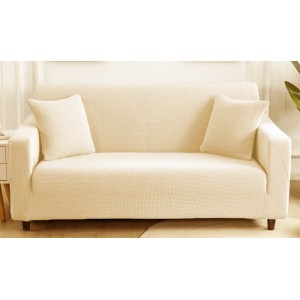 Set huse universale pentru canapea si 2 fete de perna, Crem
