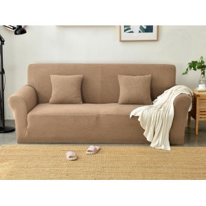 Set huse universale pentru canapea si 2 fete de perna, Bej deschis