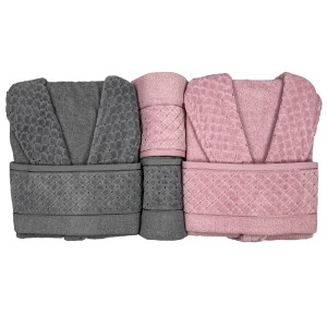 Set baie Lux Family Bumbac Gri-Roz