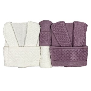 Set baie Lux Family Bumbac Crem-Mov