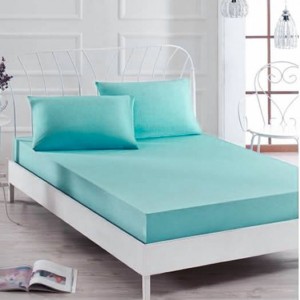 Husa saltea 140x200cm, cu elastic, Jersey, Bleu