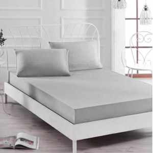 Husa saltea 140x200cm, cu elastic, Jersey, Gri