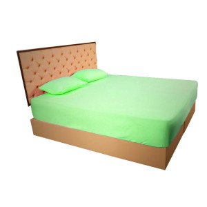 Husa saltea 160x200cm, 2 fete de perne 50x70cm, cu elastic, Bumbac Jersey, Verde Husa saltea 160x200cm, 2 fete de perne 50x70cm, cu elastic, Bumbac Jersey, Verde