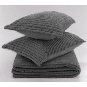 Set Patura groasa MERINOS tip cuvertura cu 2 fete de perna 50x70cm, Gri Petrol