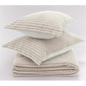 Set Patura groasa MERINOS tip cuvertura cu 2 fete de perna 50x70cm, Bej