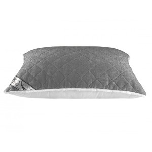 Perna matlasata cu 2 fete plush deluxe 50x70 cm, Gri