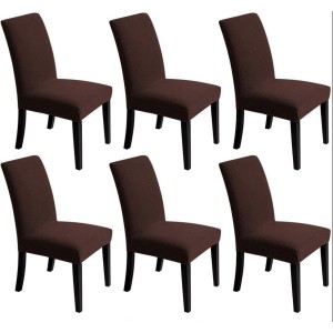 Set 6 huse universale pentru scaun model embosat tip cocolino Maro