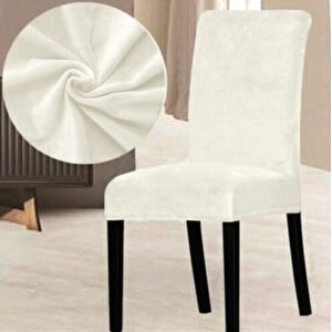 Set 6 huse universale pentru scaun Velvet Alb