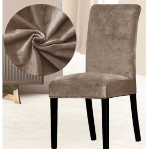 Set 6 huse universale pentru scaun Velvet Cappucino