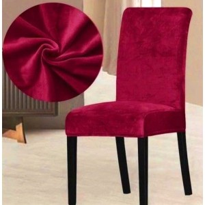 Set 6 huse universale pentru scaun Velvet Bordo