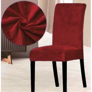 Set 6 huse universale pentru scaun Velvet Rosu