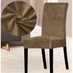 Set 6 huse universale pentru scaun Velvet Cappuccino