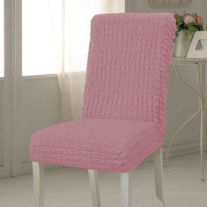 Set 6 huse creponate universale pentru scaun Roz Pudra