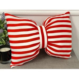 Perna funda decorativa cu dungi alb-rosu cod AFC23