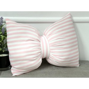 Perna funda decorativa cu dungi alb-roz AFC31