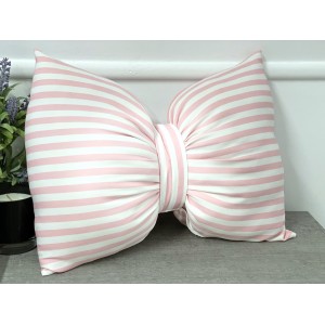 Perna funda decorativa cu dungi alb-roz AFC32