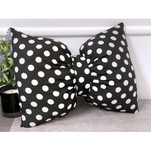 Perna funda decorativa cu buline negru-alb cod AFC36