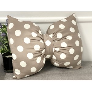 Perna funda decorativa cu buline cappuccino-alb cod AFC37