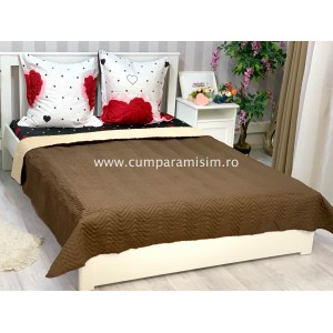 Cuvertura matlasata pentru pat dublu cu doua fete, 210x210, cod CVI36