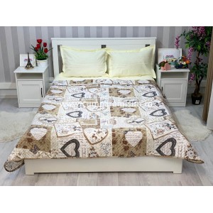 Cuvertura matlasata pentru pat dublu cu doua fete, 210x210, cod CVI29