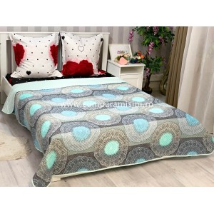 Cuvertura matlasata pentru pat dublu cu doua fete, 210x210, cod CVI33