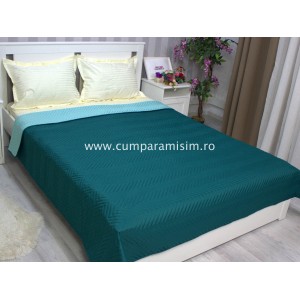 Cuvertura matlasata pentru pat dublu cu doua fete, 210x210, cod CVI12