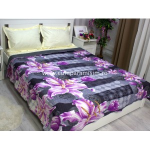 Cuvertura matlasata pentru pat dublu cu doua fete, 210x210, cod CVI17