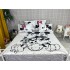 Lenjerie pat dublu,  FINET, 6 piese, IDENTICA CU POZA, Alb-Negru, Mickey&Minnie [3]