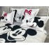 Lenjerie pat dublu,  FINET, 6 piese, IDENTICA CU POZA, Alb-Negru, Mickey&Minnie [5]