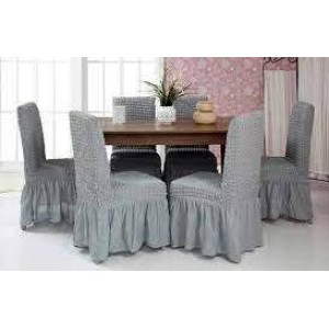 Set 6 Huse Elastice si Creponate Cu Volanase pentru Scaune, cod HSS25
