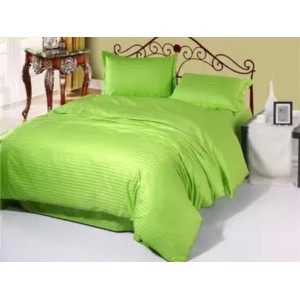 Lenjerie HoReCa, pat dublu, Damasc Deluxe, 4 piese, verde