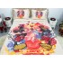 Cuvertura pat dublu, din bumbac tip finet, Identica cu Poza, 3 PIESE, Rosu, Mickey&Minnie Mouse [16]