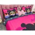 Cuvertura pat dublu, din bumbac tip finet, Identica cu Poza, 3 PIESE, Roz, Mickey&Minnie Mouse [8]