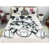 Cuvertura pat dublu, din bumbac tip finet, Identica cu Poza, 3 PIESE, Alb, Mickey&Minnie Mouse [12]