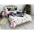 Cuvertura pat dublu, din bumbac tip finet, Identica cu Poza, 3 PIESE, Alb, Mickey&Minnie Mouse, inimioare [14]