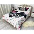 Cuvertura pat dublu, din bumbac tip finet, Identica cu Poza, 3 PIESE, Alb, Mickey&Minnie Mouse, inimioare [2]