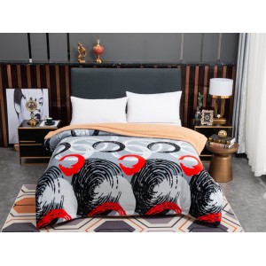 Patura CoCoLiNo cu blanita, Gri-Rosu, cercuri