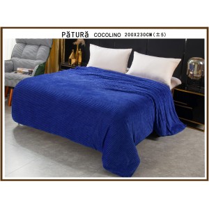 Patura pufoasa cocolino 200x230cm, 220gr, Albastru