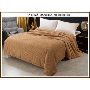 Patura pufoasa cocolino 200x230cm, 220gr, Bej inchis