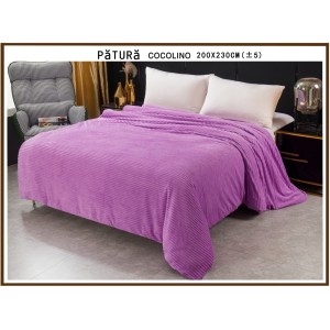 Patura pufoasa cocolino 200x230cm, 220gr, Lila