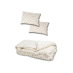 SET Pilota de iarna pentru pat dublu + 2 perne dreptunghiulare din puf de gasca cod PG11