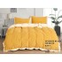 Lenjerie pentru pat dublu pufoasa CoCoLiNo cu VoLaNaSe, tip tricotaj, 4 piese, Galben [16]