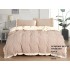 Lenjerie pentru pat dublu pufoasa CoCoLiNo cu VoLaNaSe, tip tricotaj, 4 piese, Bej [3]