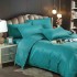 Lenjerie HoReCa, pat dublu, Damasc Finetat Deluxe, 6 piese, Jojo Home, Turquoise [3]