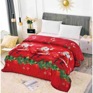 Patura CoCoLiNo, 200x230cm, Jojo Home, Rosu, Mos Craciun