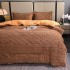  Pilota CoCoLiNo Sherpa tip Tricotaj cu blanita bej, matlasata, 200x230cm + 2 fete de perna 50x70cm, maro [2]