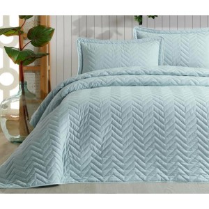 Set cuvertura de pat dublu, 3 piese, Bumbac 100%, 240x260cm, Clasy, IBIZA V5 Mint